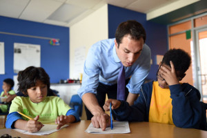 teacher with student